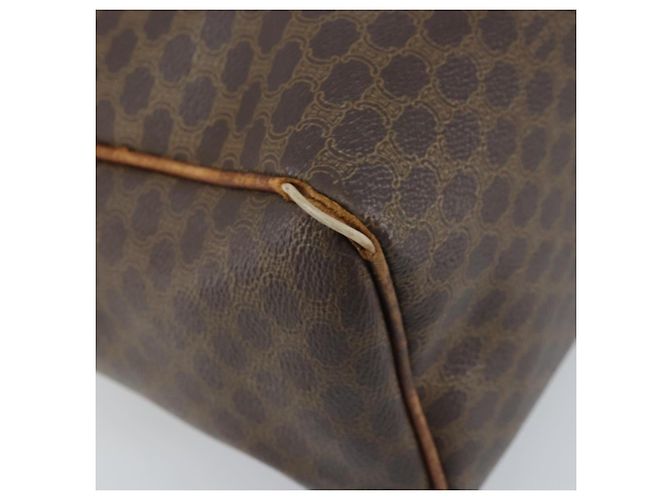 Céline Borsa a mano in tela Macadam CELINE in pelle PVC marrone oro Auth 174520 D'oro - vista 14