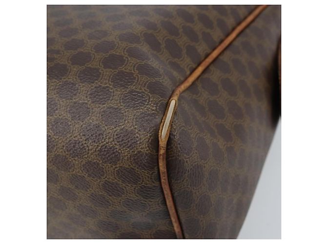 Céline Borsa a mano in tela Macadam CELINE in pelle PVC marrone oro Auth 174520 D'oro - vista 15