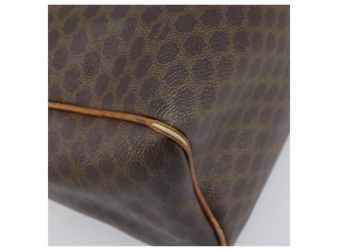 Céline Borsa a mano in tela Macadam CELINE in pelle PVC marrone oro Auth 174520 D'oro - vista 16