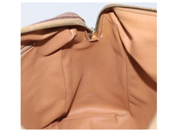 Céline Borsa a mano in tela Macadam CELINE in pelle PVC marrone oro Auth 174520 D'oro - vista 20