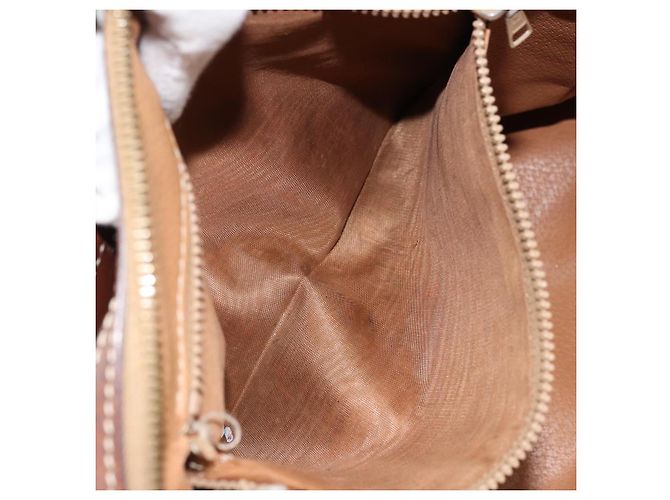 Céline Borsa a mano in tela Macadam CELINE in pelle PVC marrone oro Auth 174520 D'oro - vista 23