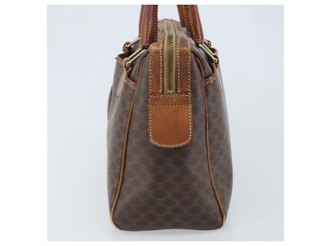 Céline Borsa a mano in tela Macadam CELINE in pelle PVC marrone oro Auth 174520 D'oro - vista 4