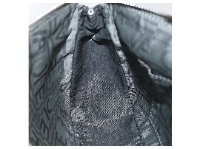 Borsa a Spalla Gancini in PVC Pelle Argento Auth 173697 di Salvatore Ferragamo - vista 20