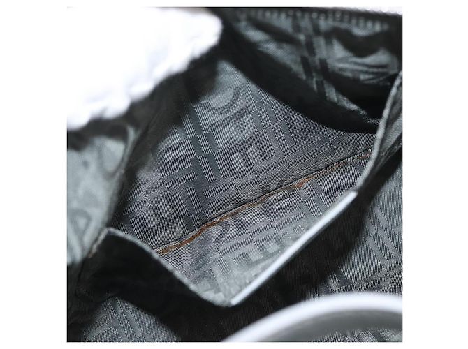 Borsa a Spalla Gancini in PVC Pelle Argento Auth 173697 di Salvatore Ferragamo - vista 21