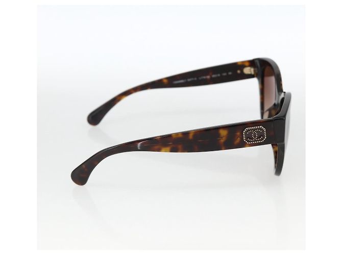 Gafas de sol CHANEL de plástico marrón CC Auth BA11463 Castaño - vista 3