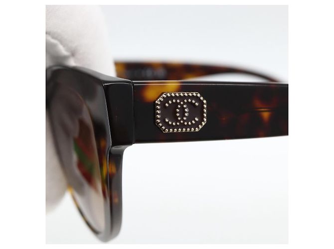 Gafas de sol CHANEL de plástico marrón CC Auth BA11463 Castaño - vista 6