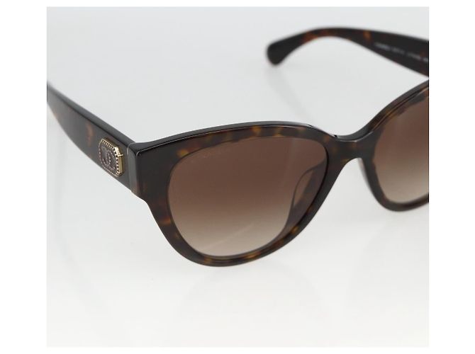 Gafas de sol CHANEL de plástico marrón CC Auth BA11463 Castaño - vista 7