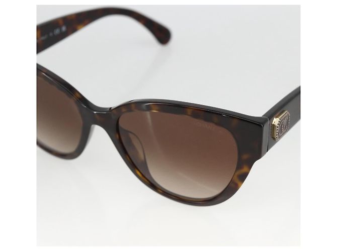 Gafas de sol CHANEL de plástico marrón CC Auth BA11463 Castaño - vista 8