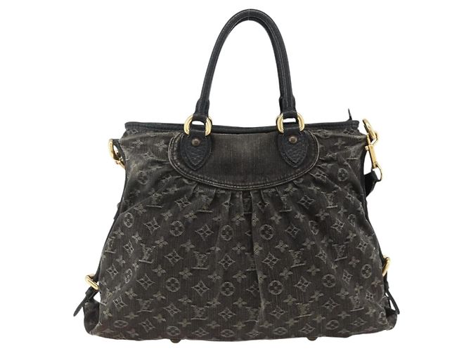 LOUIS VUITTON Borsa Neo Cabby MM in denim Monogram 2way Nera M95351 LV Auth ep13741A Nero - vista 13