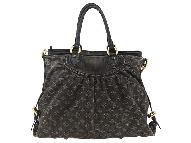LOUIS VUITTON Borsa Neo Cabby MM in denim Monogram 2way Nera M95351 LV Auth ep13741A Nero - vista 2
