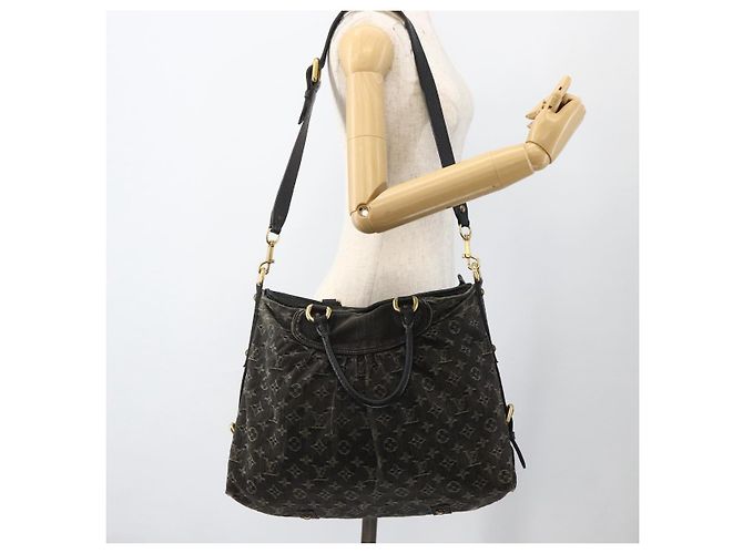 LOUIS VUITTON Borsa Neo Cabby MM in denim Monogram 2way Nera M95351 LV Auth ep13741A Nero - vista 23