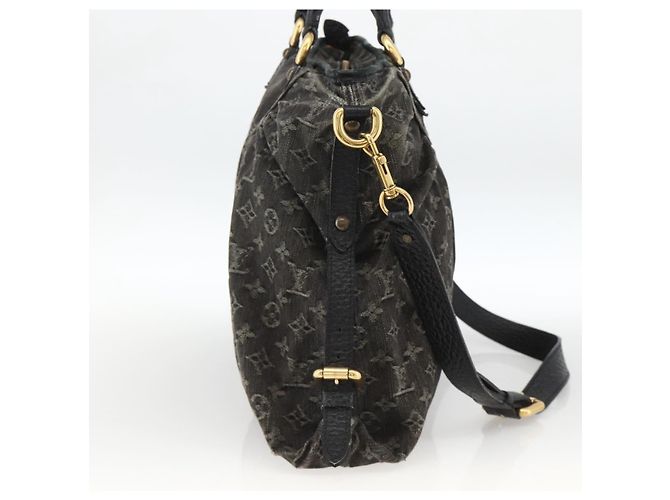 LOUIS VUITTON Borsa Neo Cabby MM in denim Monogram 2way Nera M95351 LV Auth ep13741A Nero - vista 3