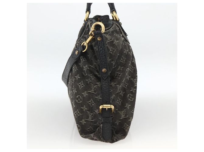 LOUIS VUITTON Borsa Neo Cabby MM in denim Monogram 2way Nera M95351 LV Auth ep13741A Nero - vista 4