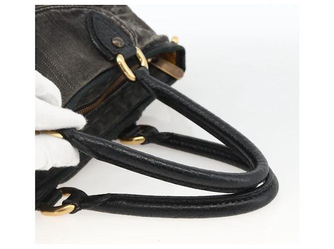 LOUIS VUITTON Borsa Neo Cabby MM in denim Monogram 2way Nera M95351 LV Auth ep13741A Nero - vista 7