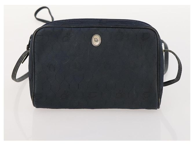 BALLY Dior Fendi Borsa a Spalla in Camoscio a Nido d'Api 3 Set Grigio Blu Marino Nero Auth 172316 Marrone Blu navy - vista 16