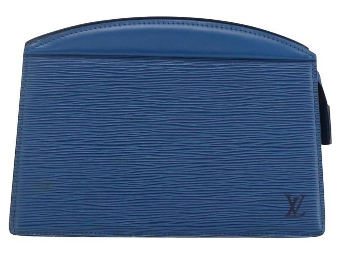 LOUIS VUITTON Epi Trousse Crete Pouch Blu M48405 LV Auth ka3162 - vista 13