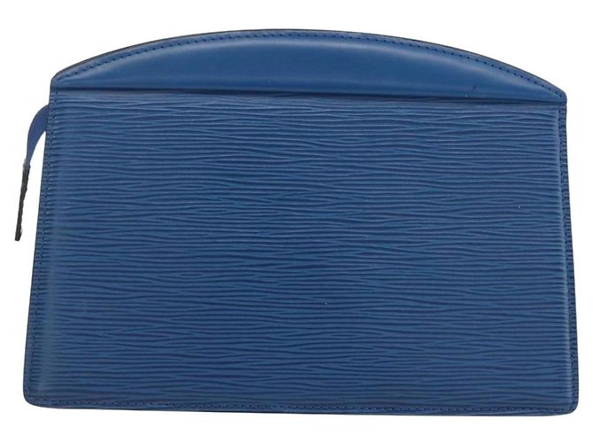 LOUIS VUITTON Epi Trousse Crete Pouch Blu M48405 LV Auth ka3162 - vista 2
