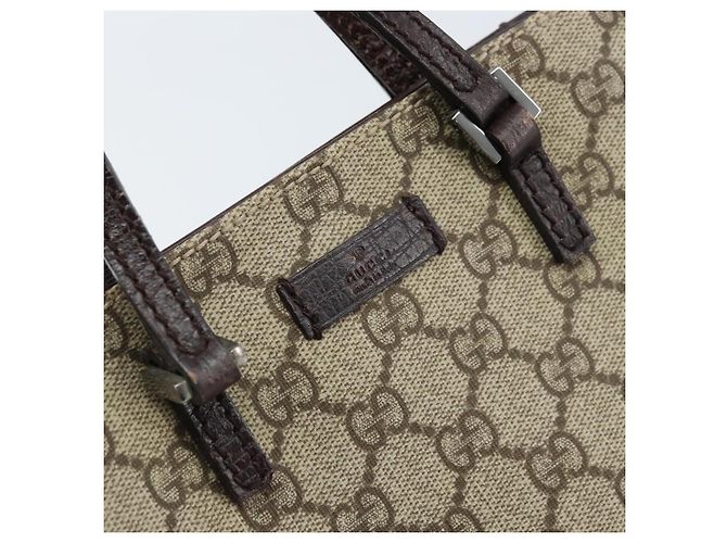 Gucci Borsa a mano GG Supreme in PVC beige 114600 Auth ep13815 - vista 17