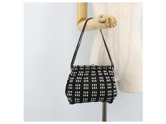 Borsa a Spalla Miu Miu in Tela Nera Argento Auth BSZ027 Nero - vista 22