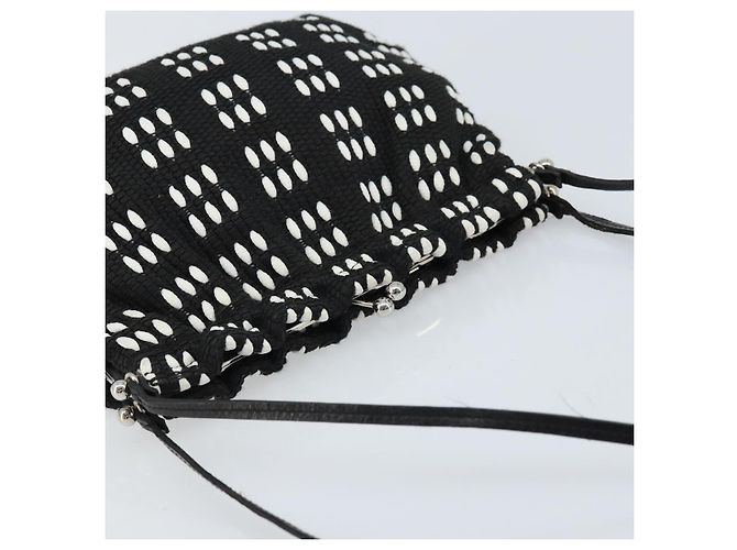 Borsa a Spalla Miu Miu in Tela Nera Argento Auth BSZ027 Nero - vista 6