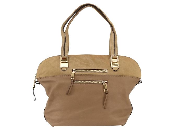 Chloé Borsa Tote Angie in pelle marrone e oro Auth 174567 D'oro - vista 13