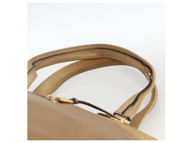 Chloé Borsa Tote Angie in pelle marrone e oro Auth 174567 D'oro - vista 14
