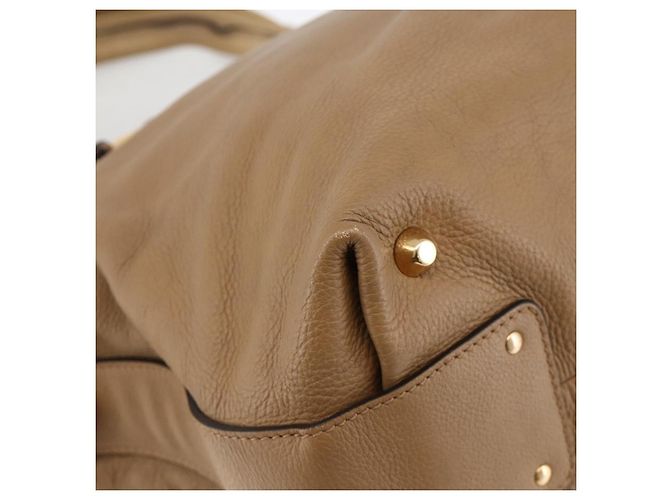 Chloé Borsa Tote Angie in pelle marrone e oro Auth 174567 D'oro - vista 15