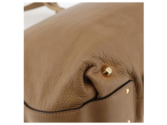 Chloé Borsa Tote Angie in pelle marrone e oro Auth 174567 D'oro - vista 17