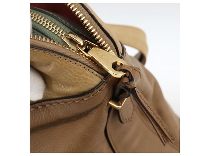Chloé Borsa Tote Angie in pelle marrone e oro Auth 174567 D'oro - vista 19