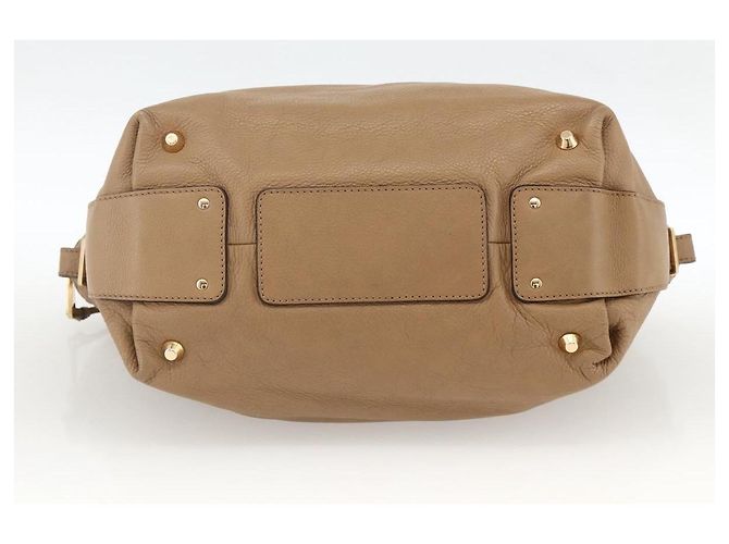 Chloé Borsa Tote Angie in pelle marrone e oro Auth 174567 D'oro - vista 5