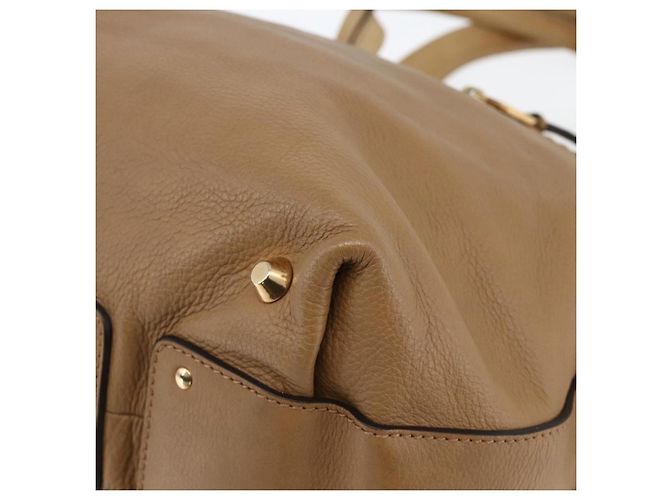 Chloé Borsa Tote Angie in pelle marrone e oro Auth 174567 D'oro - vista 8