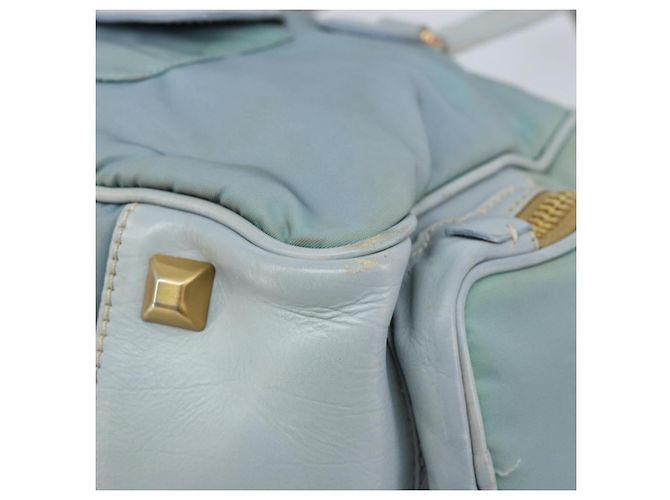 PRADA Borsa a mano in nylon azzurro chiaro oro Auth mr2145A D'oro Blu chiaro - vista 15