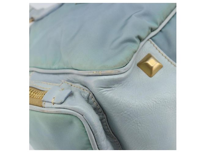 PRADA Borsa a mano in nylon azzurro chiaro oro Auth mr2145A D'oro Blu chiaro - vista 16
