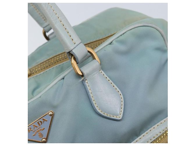 PRADA Borsa a mano in nylon azzurro chiaro oro Auth mr2145A D'oro Blu chiaro - vista 18