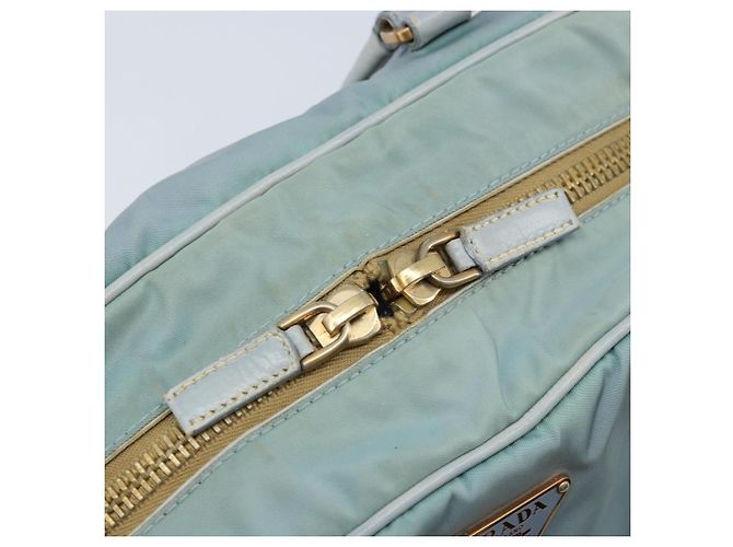 PRADA Borsa a mano in nylon azzurro chiaro oro Auth mr2145A D'oro Blu chiaro - vista 19