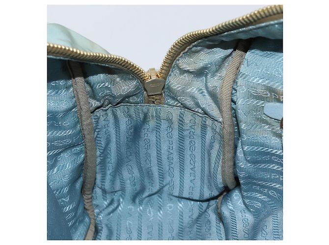 PRADA Borsa a mano in nylon azzurro chiaro oro Auth mr2145A D'oro Blu chiaro - vista 22