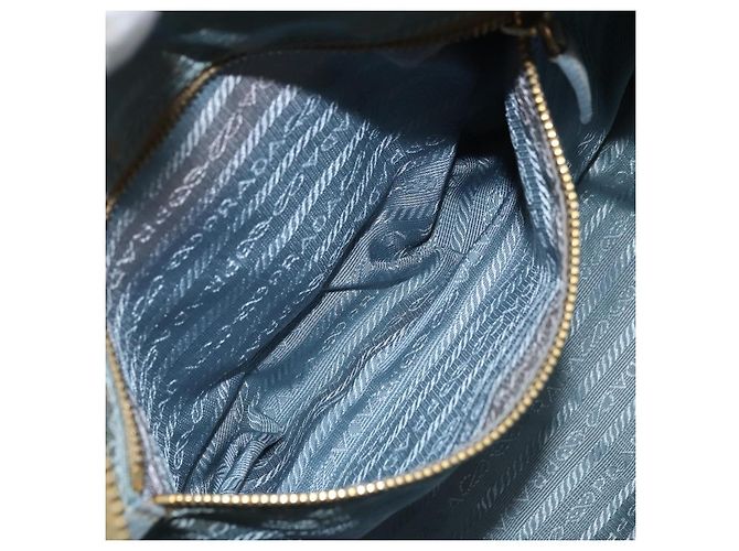 PRADA Borsa a mano in nylon azzurro chiaro oro Auth mr2145A D'oro Blu chiaro - vista 24