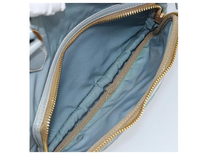 PRADA Borsa a mano in nylon azzurro chiaro oro Auth mr2145A D'oro Blu chiaro - vista 26
