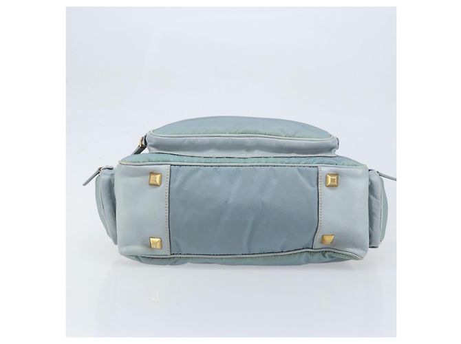 PRADA Borsa a mano in nylon azzurro chiaro oro Auth mr2145A D'oro Blu chiaro - vista 5