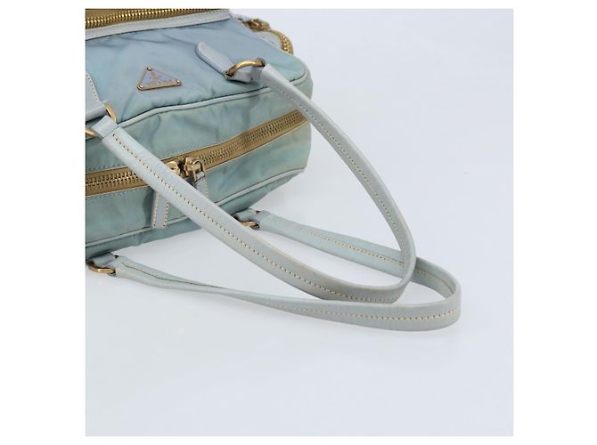 PRADA Borsa a mano in nylon azzurro chiaro oro Auth mr2145A D'oro Blu chiaro - vista 7