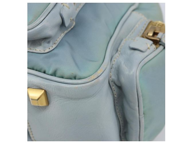 PRADA Borsa a mano in nylon azzurro chiaro oro Auth mr2145A D'oro Blu chiaro - vista 9