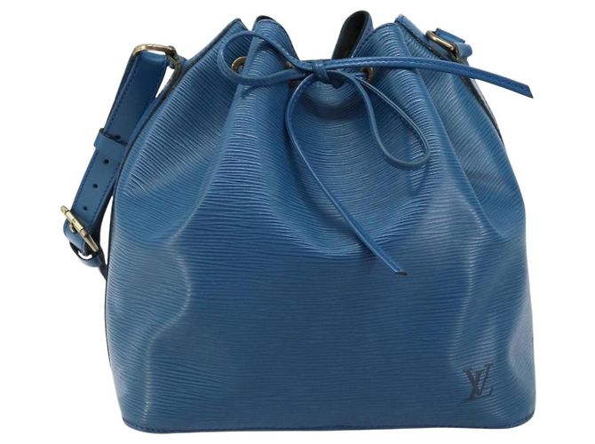 Noe LOUIS VUITTON Borsa a Spalla Petit Noé Epi Blu M44105 LV Auth ARZ155 - vista 13