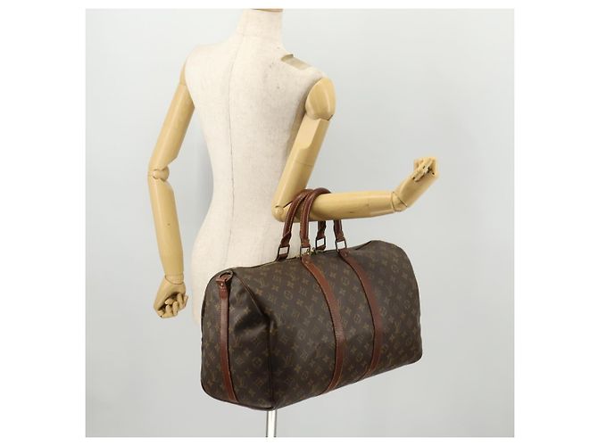 LOUIS VUITTON Monogram Keepall Bandouliere 45 Borsa Boston M41418 LV Auth bs33409 Monogramma - vista 25