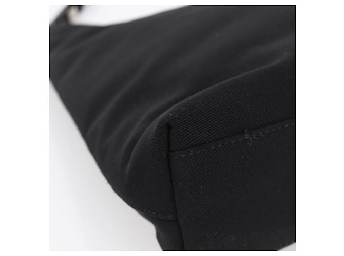 Borsa a Spalla Vala in Tela Nera Argento Auth 170077 di Salvatore Ferragamo Nero - vista 16