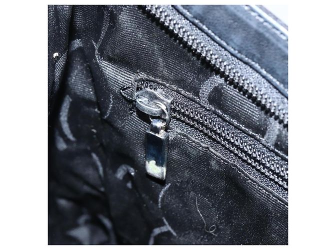 Borsa a Spalla Vala in Tela Nera Argento Auth 170077 di Salvatore Ferragamo Nero - vista 19