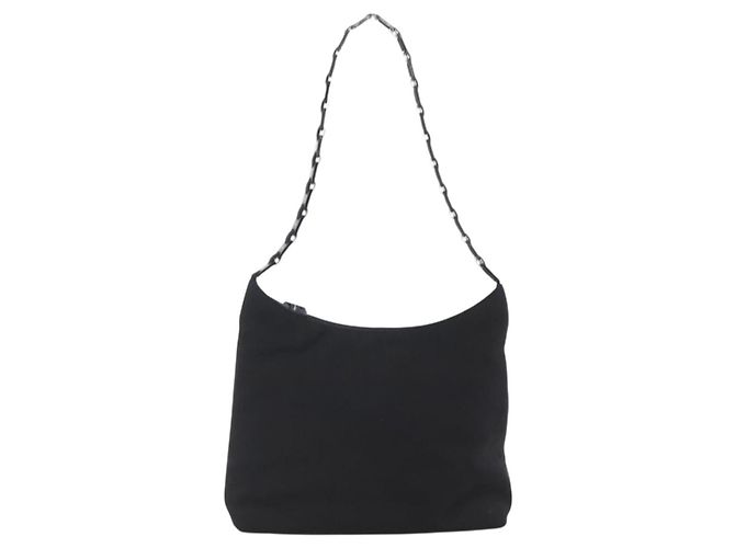 Borsa a Spalla Vala in Tela Nera Argento Auth 170077 di Salvatore Ferragamo Nero - vista 2