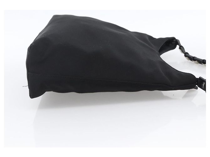 Borsa a Spalla Vala in Tela Nera Argento Auth 170077 di Salvatore Ferragamo Nero - vista 4
