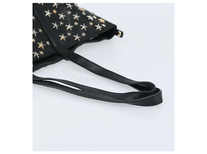 Borsa Tote Jimmy Choo Pelle Nera Oro Auth 174476 Nero D'oro - vista 7