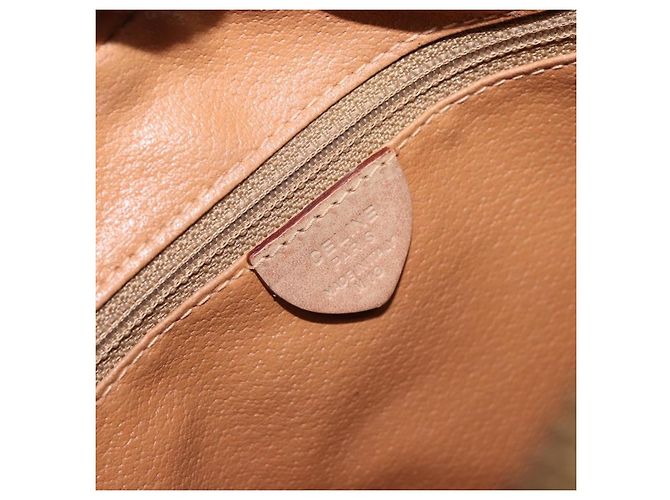 Céline Bolso de Hombro de Lona Macadam CELINE PVC Marrón Dorado Auth bs34058 Castaño - vista 12