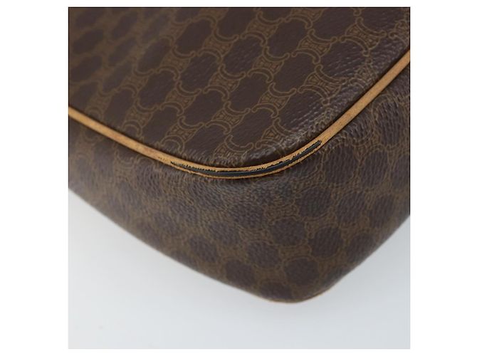 Céline Bolso de Hombro de Lona Macadam CELINE PVC Marrón Dorado Auth bs34058 Castaño - vista 14